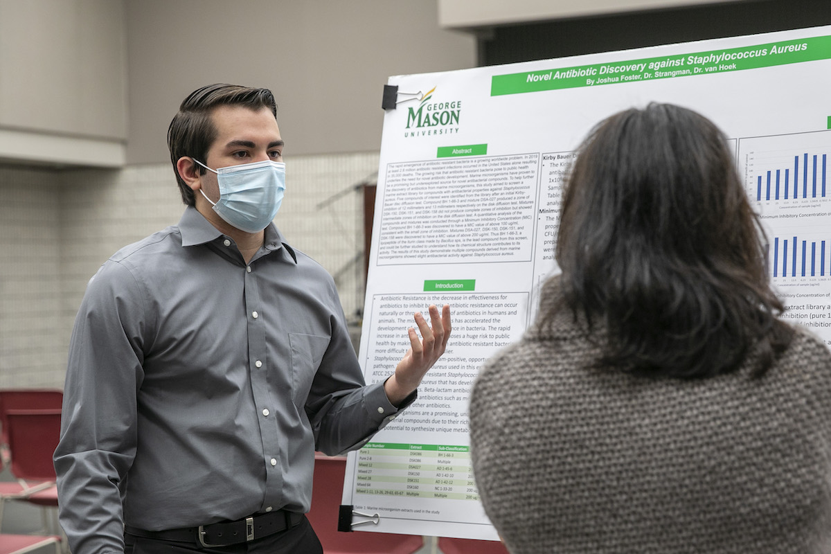 Student with mask