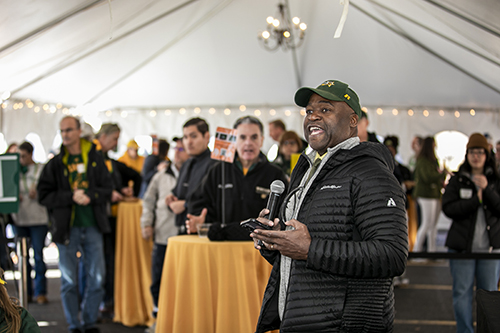 Mason President Gregory Washington at Homecoming 2023