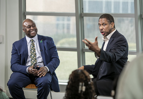 Washington and Oluseyi is conversation for video series