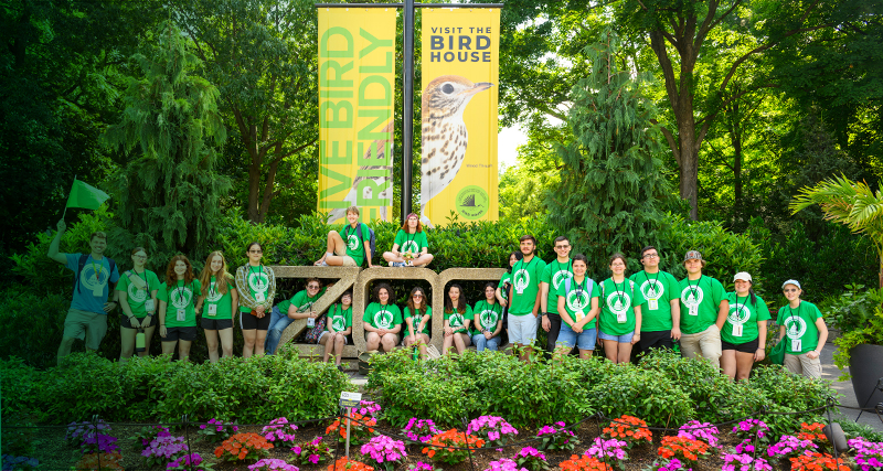 Washington Youth Summit on the Environment attendees visit the National Zoo as part of the weeklong program.
