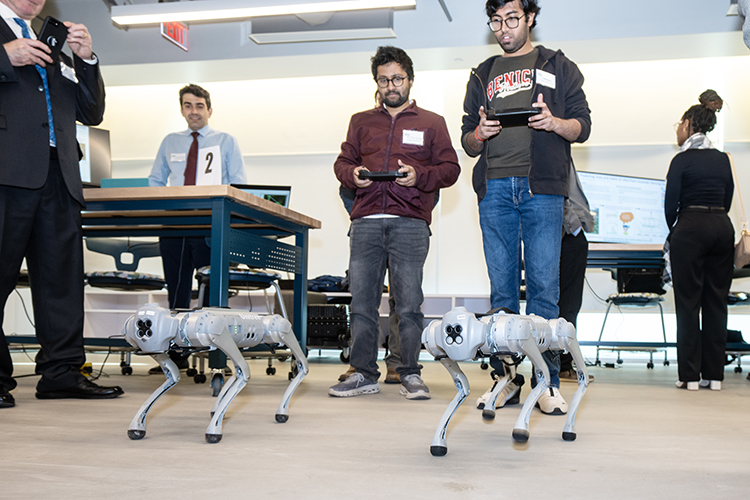 Robot dog demonstration.