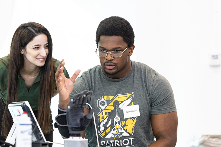 Demonstration of prosthetic hand