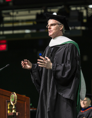 Misener at commencement